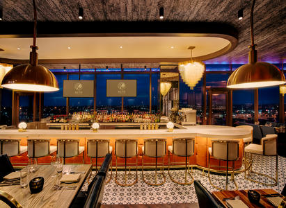 Restaurant skyline view at Wind Creek Chicago Southland